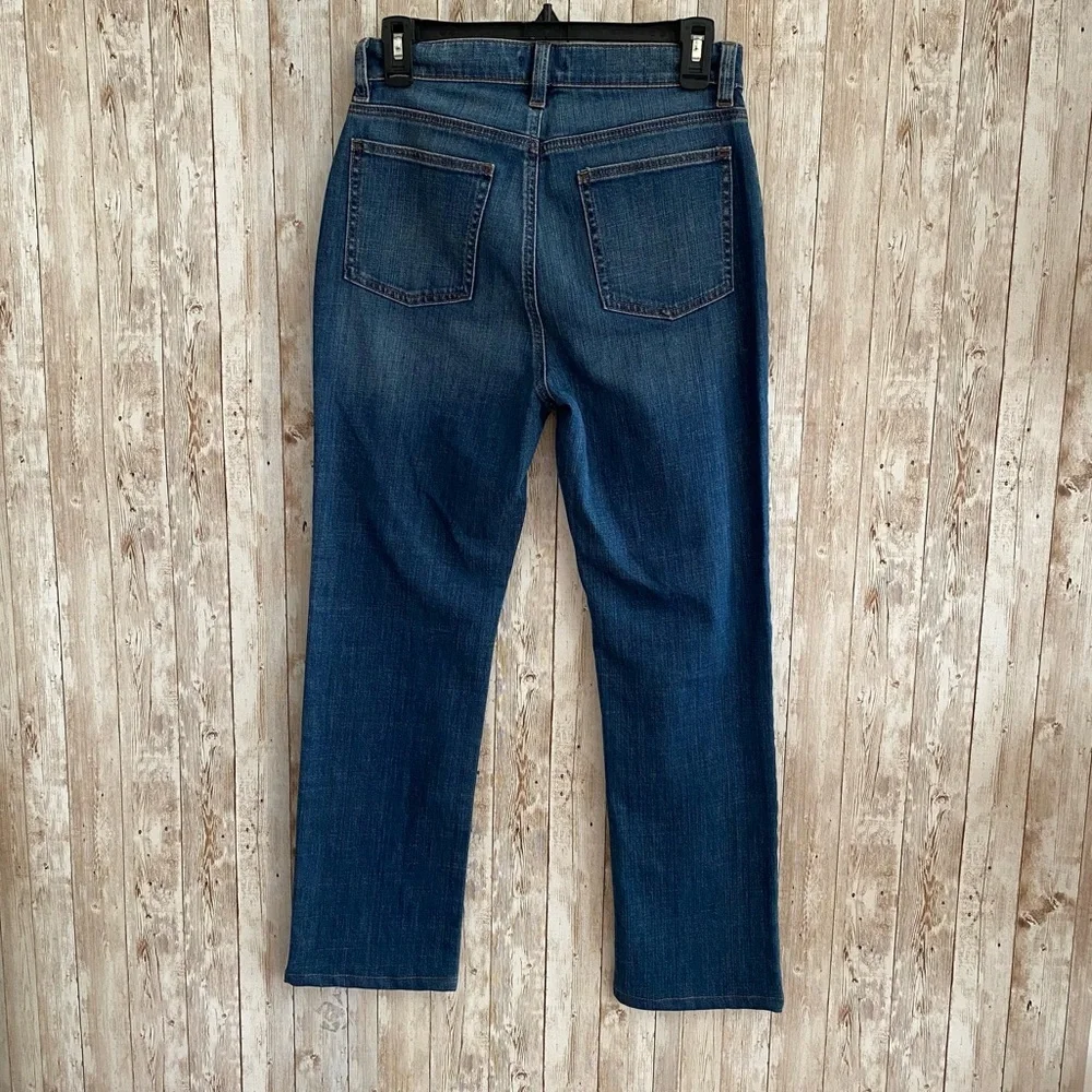 Eileen Fisher Organic Cotton Medium Wash Straight Leg Jeans Size 6 Petite - Picture 3 of 6